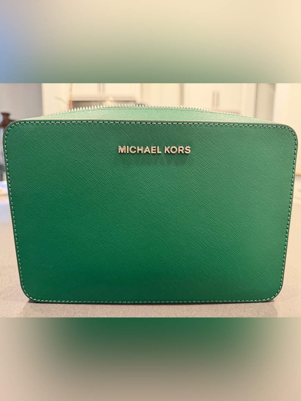 Michael Kors Emerald Green Jet Set Travel Large Crossbody